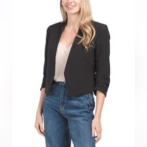 Rachel Zoe Crepe Rouched Sleeve Power Blazer - like new 🆕
